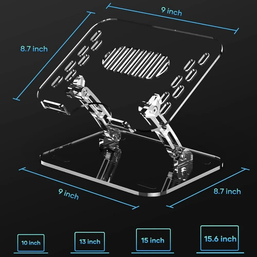 Lpoake Acrylic Laptop Stand for Desk Clear Laptop Riser - Picture 3 of 4